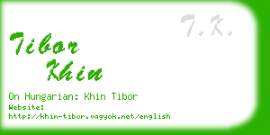 tibor khin business card